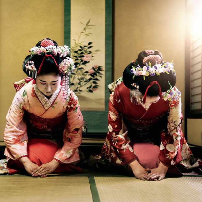 Geisha Girls practicing, Kyoto Japan