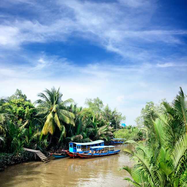 Wooden Boats, Mekong River, Vietnam