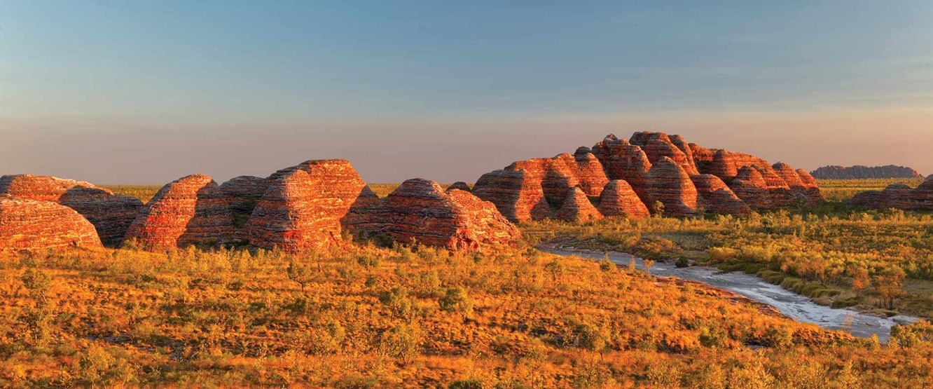 The Bungle Bungles in the Kimberley at sunset