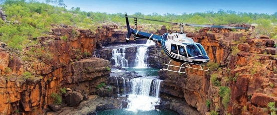 Admire Mitchell Falls during a signature experience Helicopter ride with APT.