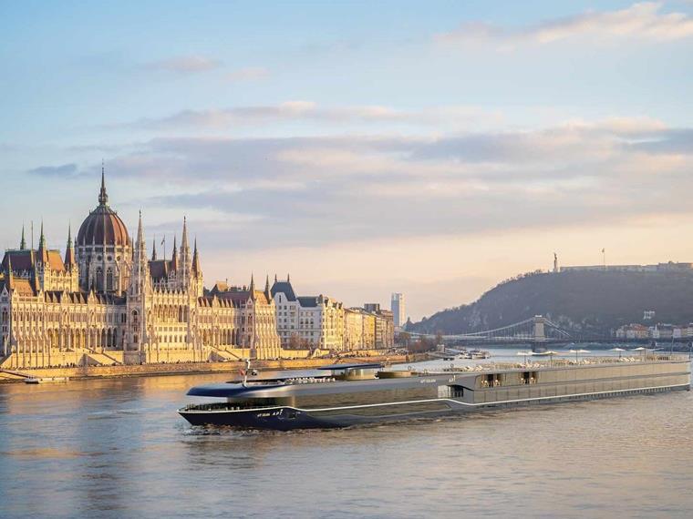 APT Solara ship cruises through Budapest