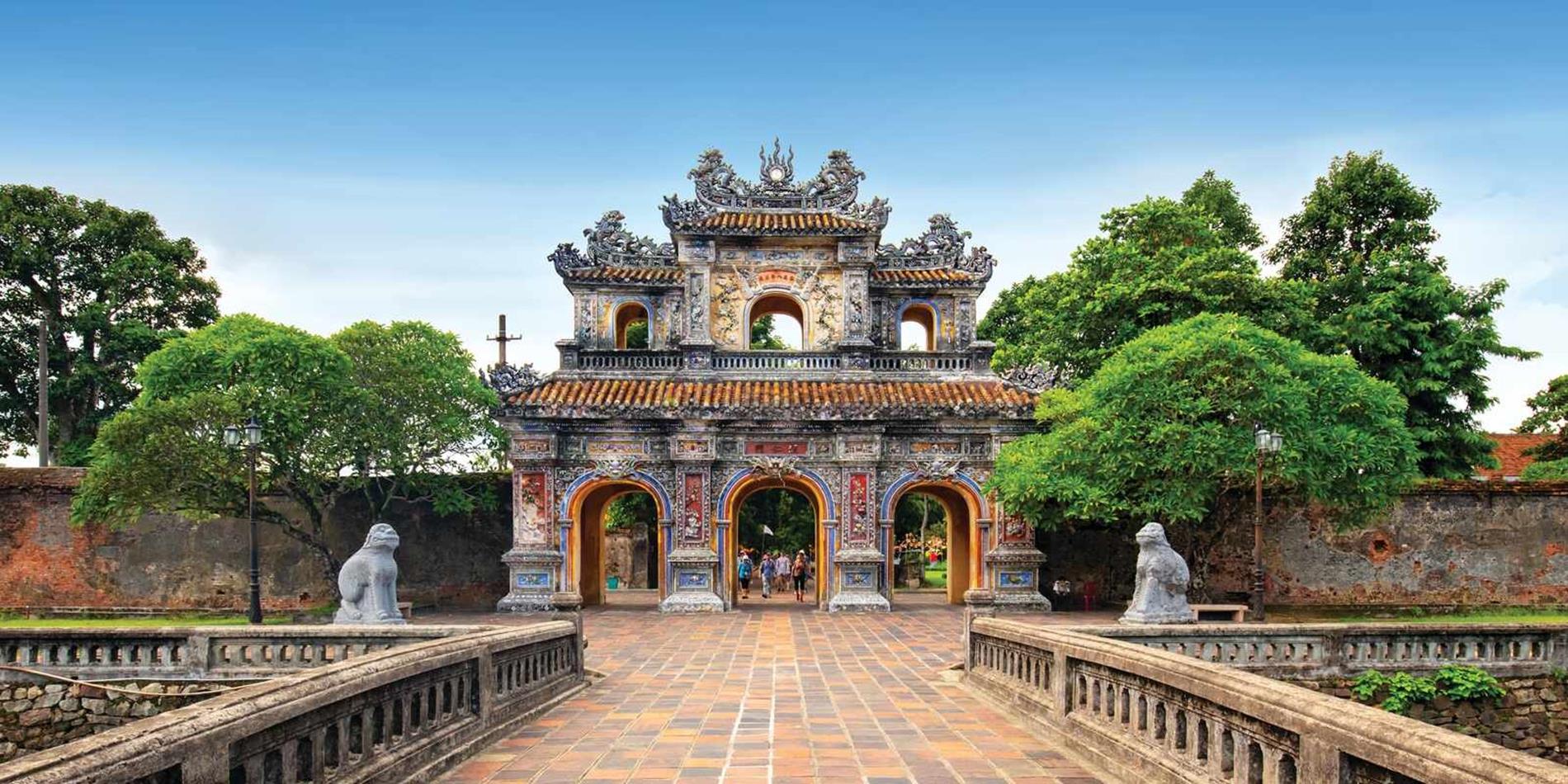 Imperial city Hien Nhon gate entrance, Vietnam